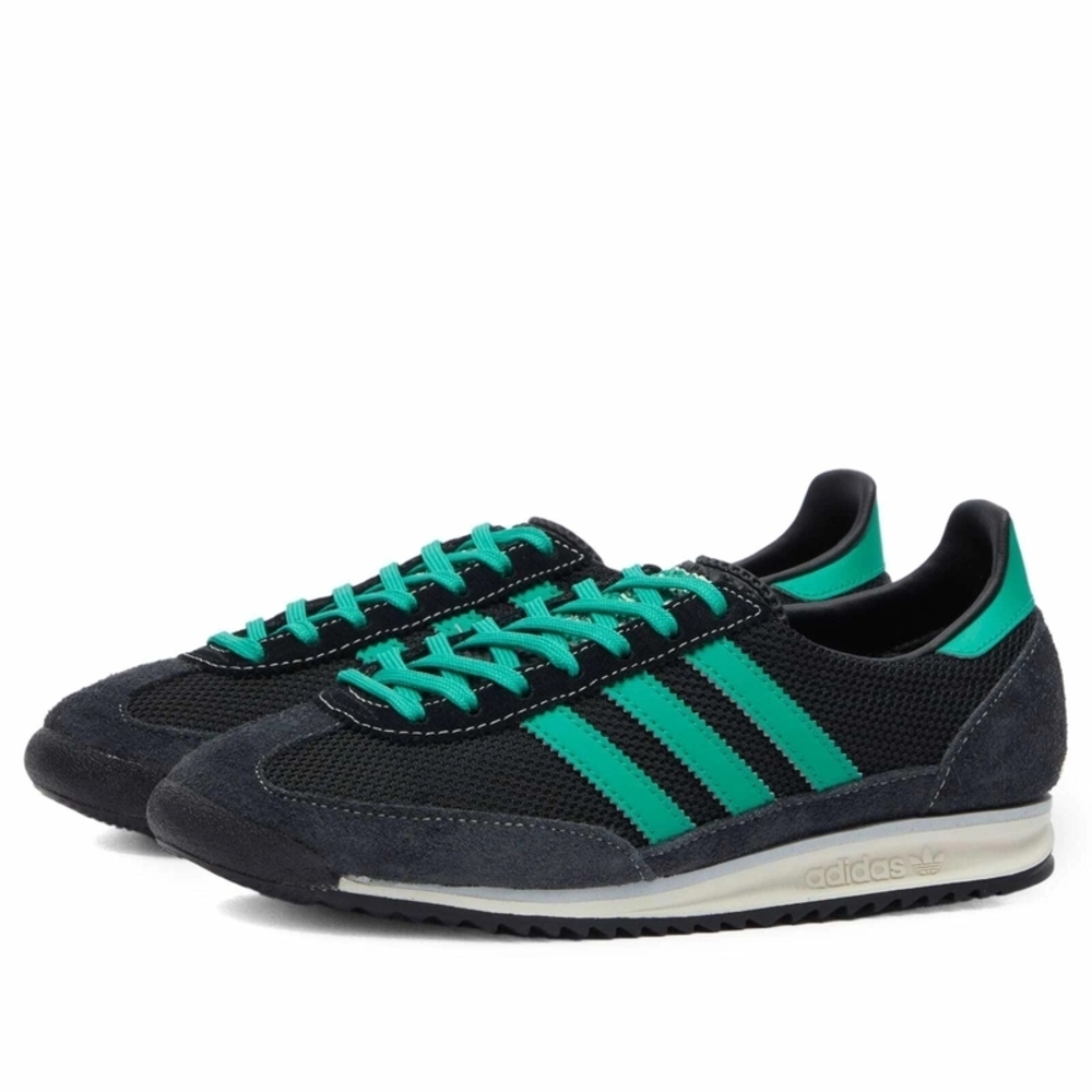 Adidas SL72 OG Core Black and Semi Court Green Shoes Women's 9.5